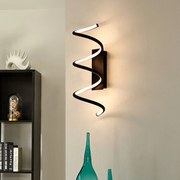 Lindby Agostara applique LED, spirale, nero