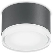 Plafoniera Moderna Urano Alluminio-Materie Plastiche Antracite 1 Luce Gx53 Small