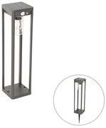 Lampada da terra per esterni grigio scuro 40 cm con LED e luce dimmerabile a energia solare - Sonne