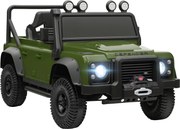 Macchina Elettrica per Bambini Licenza Ufficiale Land Rover Defender 12V con Telecomando Verde...