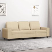 Divano A 3 Posti Crema 180 Cm İn Tessuto /
