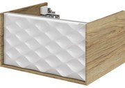 Mobile da bagno sotto lavabo SENSEA Neo marrone laccato lucido L 60 x H 32 x P 48 cm 1 cassetto, lavabo non incluso