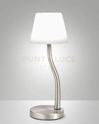 Ibla lampada da tavolo nichel satinato a led 3000k - 9w - 750 lm d...