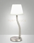Ibla lampada da tavolo nichel satinato  a led 3000k - 9w - 750 lm d...
