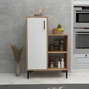 Mobile Da Cucina Multiuso Con Anta E Vani A Giorno Tea Rovere E Bianco