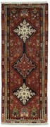 Shiraz Tappeto persiano 170 x 70 Rosso (Iran) Annodato A Mano