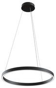 Lampadario A Sospensione Moderno Rim Alluminio Nero Led 37W