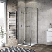 Box doccia con ingresso frontale pieghevole Record L 70 x H 195 cm, vetro 6 mm vetro senza finitura / trasparente profilo cromato