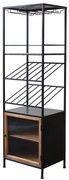 WINE - scaffale per bottiglie e calici
