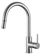 ALVEUS 1129021 - Miscelatore cucina DELOS 38 cm con doccetta estraibile, cromo l