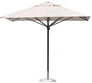 Ombrellone a palo centrale antracite M 50G con telo quadrato ecru L 300 x P 300 x H 330 cm