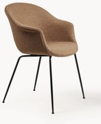 Sedia con braccioli in lana Bat