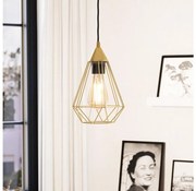 Eglo 43681 - Lampadario su corda TARBES 1xE27/60W/230V d. 17,5 cm