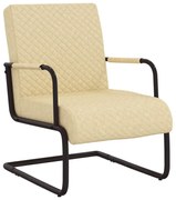 Sedia A Sbalzo Crema İn Similpelle /