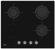 Piano cottura misto da 60 cm con 4 fuochi, 1200 W, nero - HILM64222SV - beko