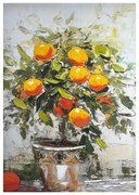 Quadro con elementi dipinti a mano 70x100 cm Oranges – Styler