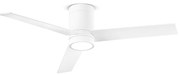 Ventilatore Metallo Bianco Opaco Led 18W 3 Pale Legno Bianco Noce Chiaro Antares