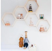 SET 5x Mensola da parete RAF 36x31 cm abete