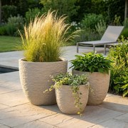CICLA - set di 3 vasi da giardino