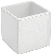 Portaspazzolino in Ceramica Lucida Bianco Cuba