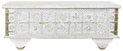 Tavolo aggiuntivo DKD Home Decor MB-182010 Bianco Dorato Metallo Legno di mango 115 x 60 x 45 cm