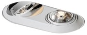 Faretto da incasso rotondo bianco GU10 70mm 2 luci - Hubs