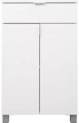 Armadietto bagno a terra Essential SENSEA 1 cassetto 2 ante P 32 x L 50 x H 84 cm bianco laccato truciolare