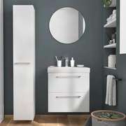 Mobile sottolavabo e lavabo Remix New per vasca centrale bianco lucido L 60 x H 57.7 x P 46 cm 2 cassetti