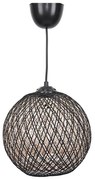 Lampadario su corda JUTE 1xE27/60W/230V nero