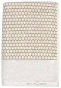 Asciugamano in cotone bianco e beige 50x100 cm Grid - Mette Ditmer Denmark
