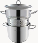 Pentola con scolapasta e coperchio Grancucina Vanitosa, set da 3