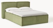 Letto boxspring in velluto a coste Lennon