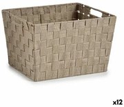 Cesto per i Panni Beige Stoffa 10 L 25 x 20 x 35,5 cm (12 Unità)