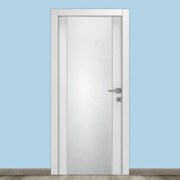 Porta battente Kent Vetrata bianco L 90 x H 210 cm reversibile