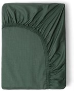 Lenzuolo di cotone sateen elasticizzato verde scuro, 180 x 200 cm - HIP