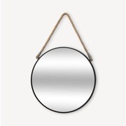 Atmosphera - Specchio da parete EDEN diametro 38 cm nero