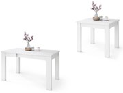 FONTE Bianco Opaco - CLASSICO TAVOLO DA CUCINA/SALONE ESTENDIBILE FINO A 130 o 155 cm!