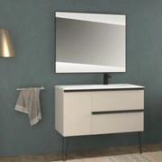 Mobile bagno con lavabo L 105 x H 57 x P 46 cm cotone per vasca a destra Rodi