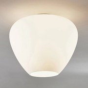 Plafoniera soffitto Bibiane Lindby, dimmerabile, Bianco / Opale, Soggiorno / Sala da pranzo, Vetro, Moderno, Plafoniera