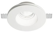 Faretto Ad Incasso Moderno Samba Gesso Bianco 1 Luce Gu10 D74Cm