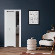 Porta pieghevole a libro simmetrica RANK bianco L 90 x H 210 cm sinistra