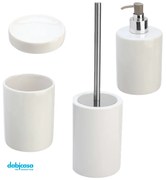 Accessori d'appoggio "Cily" Set 4 pezzi Colore Bianco