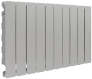 Radiatore acqua calda PRODIGE MODERN in alluminio, 10 elementi, interasse 500 mm, silver
