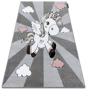 Tappeto PETIT UNICORN UNICORNO grigio