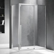 Kamalu - cabina doccia 70x150 scorrevole frontale e lato fisso vetro 8mm | ksa5000