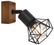 Rabalux 3137 - Faretto da parete ZEUS 1xE14/40W/230V rovere