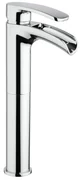 Rubinetto per lavabo getto a cascata d'acqua Cassandra cromato lucido
