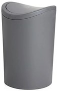 Cestino spazzatura in polipropilene grigio 6lt con coperchio basculante