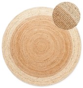 Tappeto rotondo di colore naturale in iuta reversibile e tessuto a mano ø 160 cm Jutta Gold – Hanse Home