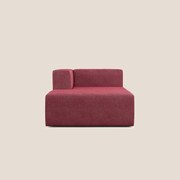 Nettuno modulo chaise longue in morbido tessuto bouclè T07 rosso